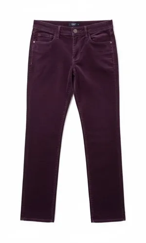 Ann Taylor LOFT Modern Straight Corduroy‎ Pants Burgundy Sz 0/25 Workwear Career thumbnail 1