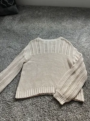 American Eagle Outfitters Cream Knit Sweater thumbnail 2