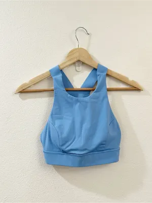 Lululemon Fast & Free Bra Nulux Sports Bra‎ Size 2 Aero Blue thumbnail 3