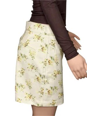 SÉZANE Kenny Cotton Shorts, Small Flowers, FR40/US8 thumbnail 7