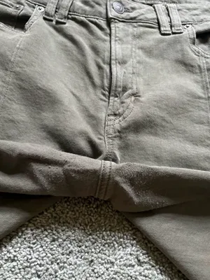 American Eagle Low Rise Baggy Wide Leg Green Pants Jeans Womens Size 12 Stretch thumbnail 6