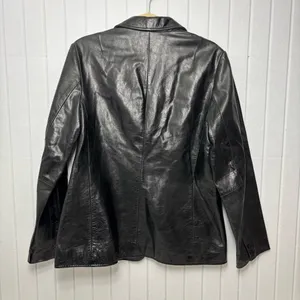 GAP Vintage Y2K 2000 Women’s Black Genuine Leather Jacket Size L‎ thumbnail 6