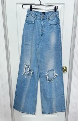 BDG Urban Outfitters BAGGY SKATER wide leg denim jeans 26 thumbnail 1