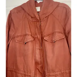 Ann Taylor burnt orange Jacket / Coat Women's size XS Knee Length Hood thumbnail 5