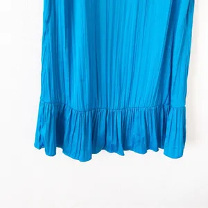 Anthropologie Maeve Blue Pleated Drop Waist Tunic Boho Babydoll Mini Dress thumbnail 5