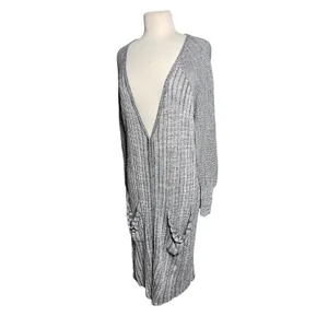 FREE PEOPLE Women’s Boho Slouchy Shadow Striped Button Front Cardigan thumbnail 4