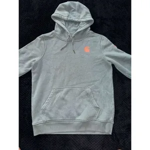 Carhartt‎ Women's Hoodie Relaxed Fit Pullover Fleece Logo Sleeve Workwear Sz M thumbnail 2