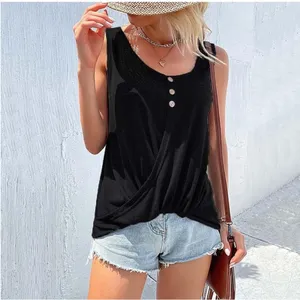 Elegant Black Sleeveless Women's Tank Top thumbnail 3