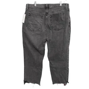 Abercrombie & Fitch The Ankle Straight Ultra High Rise Black Jeans Size 33 16 R thumbnail 2