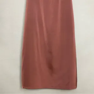 NWT Kendall +‎ Kylie Slip Drsss FLAWS Brown Size XS Midi Tie Milkmaid Satin thumbnail 6