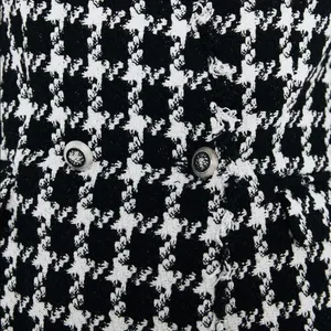 Zara TEXTURED TWEETED Houndstooth Blazer w/POCKETS BLACK/WHITE NEW thumbnail 15