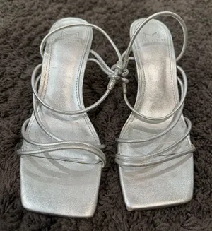 Marc Fisher Silver‎ Strappy Heels thumbnail 1