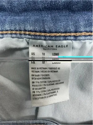 Womans Excellent American Eagle High Rise Jegging Stretch Blue Jeans Size 10 thumbnail 5
