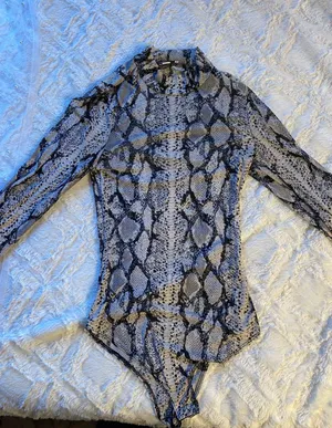 Mesh Long Sleeve Bodysuit Multiple thumbnail 1