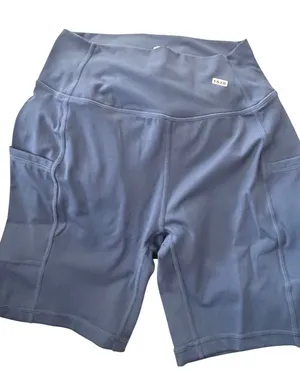 Halara M Blue High-Waisted Womens Athletic Shorts With Side Pockets Size M thumbnail 1