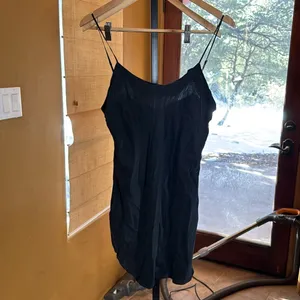Vintage 90s Victoria'S Secret Gold Label 100% Silk Black Chemise Size Medium thumbnail 2