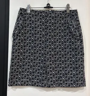 Talbots Black White Geometric Pencil Skirt Size 6 Pockets Career Office thumbnail 1