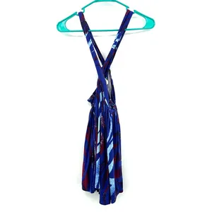 We the Free‎ size Medium criss cross strap tank top flowy blue purple thumbnail 3