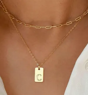 M Gold Plated Necklaces thumbnail 1