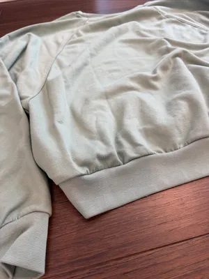GAP Women’s Sage Green Crewneck Cropped Sweatshirt Size Medium - C54-045 thumbnail 7