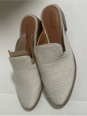 Indigo road rd stripped shoe slip on mule 8.5 professional casual boho white thumbnail 2