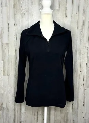 Columbia Women's Black 1/2 Zip Fleece Pullover Size‎ Medium Casual Top thumbnail 1