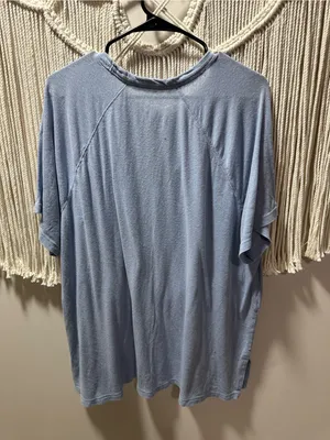 aerie Sky Blue V-Neck Short Sleeve Tee thumbnail 2