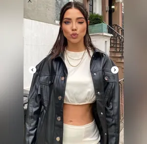 Leather jacket Black thumbnail 4
