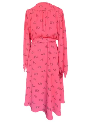 Banana Republic Factory Tiger Print Long Sleeve Button Down Dress Sz 10‎ thumbnail 7
