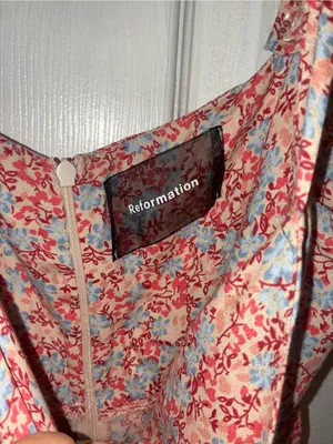 Reformation Jessa Floral Mini Dress in the Pink Dulce size 6 thumbnail 3
