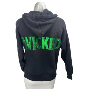 NEW Aqua x Wicked Black Wizard of Oz Hoodie Graphic Hooded Sweatshirt Top Sz XS thumbnail 2