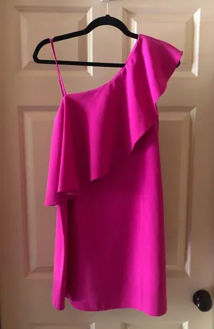 The Clothing Exchange Company Pretty In Pink One Shoulder thumbnail 1