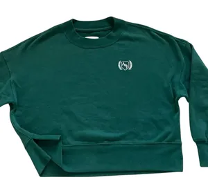 Abercrombie women’s green shield logo pullover sweatshirt 90s prep collegiate thumbnail 1
