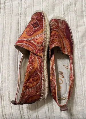 Sam Edelman Khloe Slip On Orange Paisley Espadrille thumbnail 1