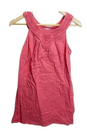 Gap Tank Dress Womens Size Small Pink 100% Cotton Sleeveless Halter Neck‎ Summer thumbnail 1