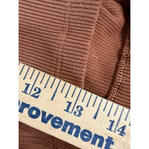 OFFLINE by Aerie Ribbed Square Neck Crop Tank Top Terracotta Medium Support M thumbnail 5