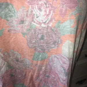 We the Free orange combo rose oversized v-neck top thumbnail 3