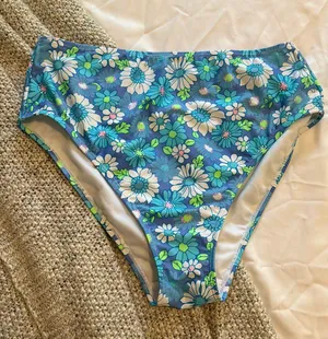 Walmart High Waisted Floral Bikini Bottoms thumbnail 1