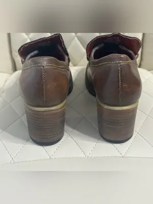 FREEBIRD by Steven Women's Bristol Snake Leather chunky Heel Shoes size 8 thumbnail 6