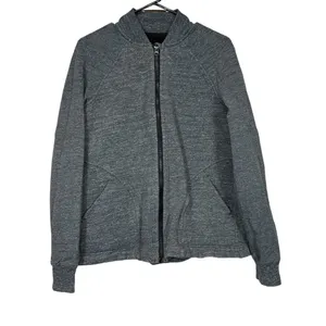 Lululemon Pleat To‎ Street Bomber Jacket in Heathered Snow Slub Coal Size 6 thumbnail 3