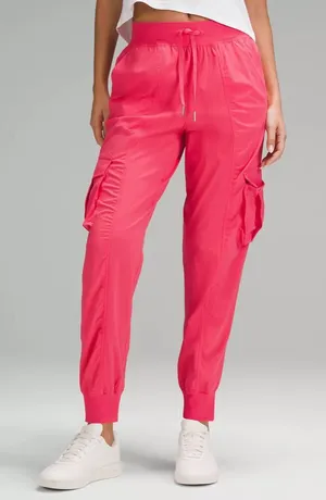 Lululemon Dance Studio Relaxed-Fit‎ Mid-Rise Cargo Jogger glaze pink XL thumbnail 1