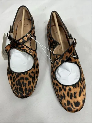 Womans New In Box A New Day Tamsin Leopard Print Mary Jane Flats 8.5 thumbnail 1