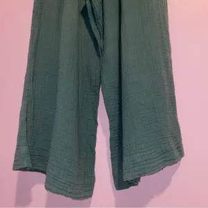 Free People Teal Cotton Gauze Jumpsuit Women Size S One Piece Boho Beach Lounge thumbnail 14