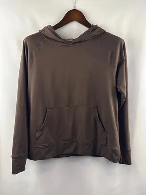 Womens DanSkin Medium Chocolate Brown Hoodie thumbnail 1