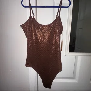 - Skims (B22) Logo Mesh Foil Cami Bodysuit NWT THONG xxs thumbnail 2