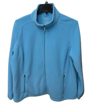 LL Bean Women's Fleece Jacket Size 3XL Sky Blue Polartec‎ Cozy Warm Campcore thumbnail 1