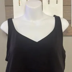Offline Aerie Black V-neck Sports Bra Built-in Shelf Scooped Back Bra XL thumbnail 2