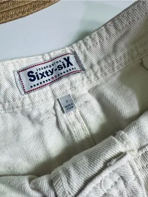 Los Angeles Sixty-Six Y2K Cargo Denim Shorts Utility Pocket Buckle Detail NWT thumbnail 2