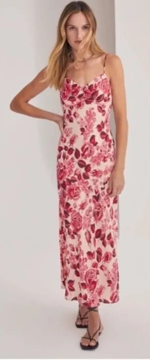 Revolve Favorite Daughter The Envy Slip Midi Dress in Rose Multi Size Large thumbnail 1