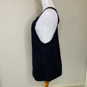 Forever 21 Black Denim Overall Dress Sz Small thumbnail 3